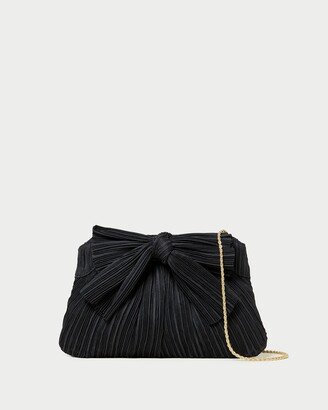 Rayne Black Bow Clutch-AA