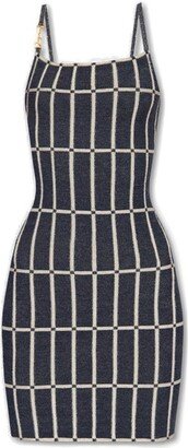 La Robe Maille Malha Checked Mini Dress