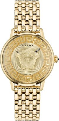 Women's Swiss Medusa Alchemy Gold Ion Plated Bracelet Watch 38mm