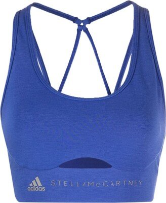 Logo-Print Sports Bra-AH