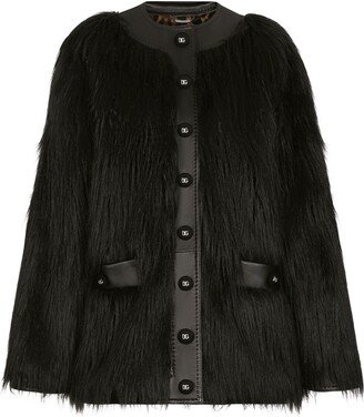 Fox-Effect Faux Fur Jacket