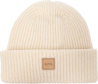 Logo Patch Knitted Beanie-AB