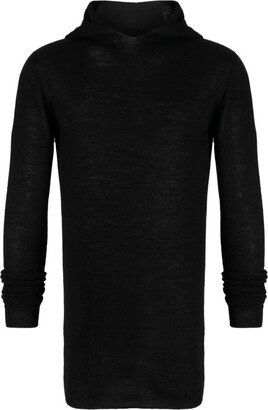 Hooded Virgin Wool Jumper