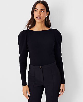 Shirred Sleeve Sweater
