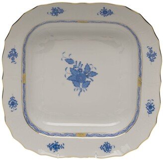 Chinese Bouquet Blue Square Fruit Dish