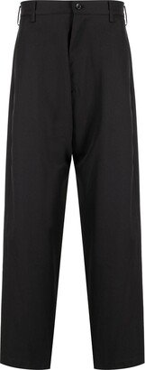 High-Waisted Wool Wide Leg Trousers