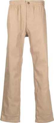 Elasticated-Waist Straight-Leg Trousers-AP