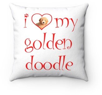 Golden Doodle Pillow - Throw Custom Cover Gift Idea Room Decor