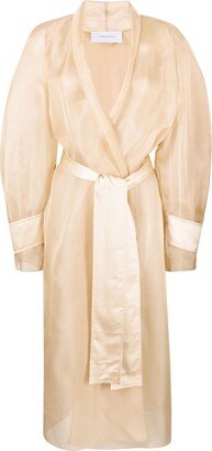 Semi-Sheer Silk Trenchcoat