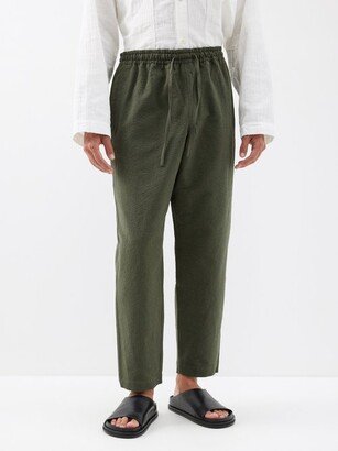 Alva Wide-leg Seersucker Trousers