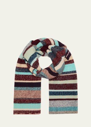 Stripe Super Soft Cashmere Scarf