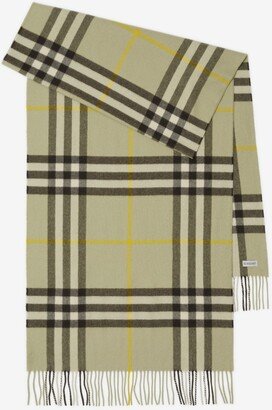 Wide Check Cashmere Scarf-AB