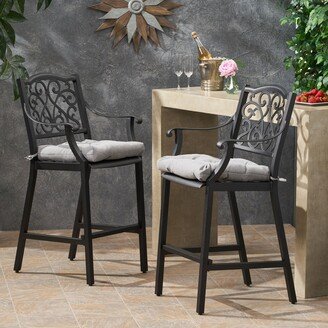 San Blas Outdoor Aluminum Barstool with Cushion