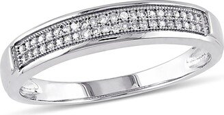 DELMAR Men's Double Diamond Band Ring - 0.125 ct.