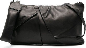 Logo-Debossed Leather Clutch Bag