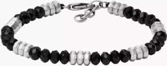 All Stacked Up Black Agate Beaded Bracelet JF04602040