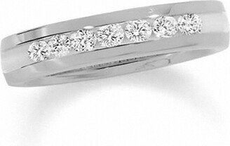 Previously Owned - Men's 1/2 CT. T.w. Channel Set Diamond Wedding Band in 14K White Gold