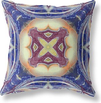 Amrita Sen Designs Pastel Floral Squares Indoor Outdoor Pillow-AC