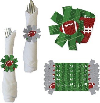 Big Dot Of Happiness End Zone Football Baby Shower or Birthday Party Holder Napkin Rings 24 Ct