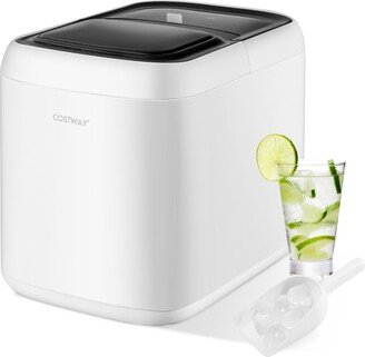 Portable Countertop Ice Maker Machine 35Lbs/24H Self-Clean w/ Ice Basket & Scoop