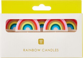 Rainbow Shaped Candles Multicolor Pkg/5