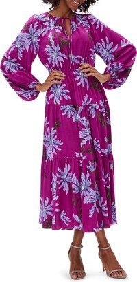 Dominique Floral Long Sleeve Tiered Dress