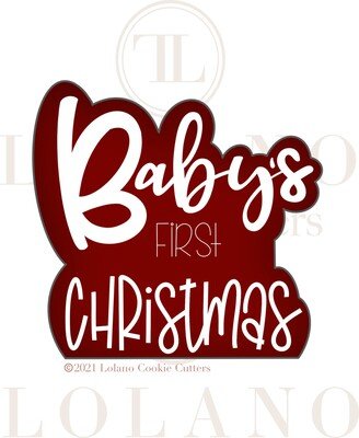 Baby Is First Christmas Plaque Cookie Cutter
