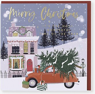 Selfridges Edit Christmas Car Christmas Card 16.5cm x 16.5cm