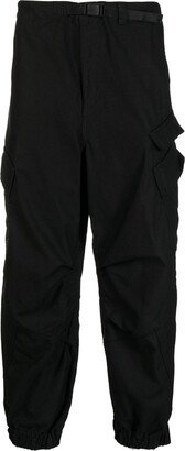 Raw-Cut Tapered Cargo Trousers