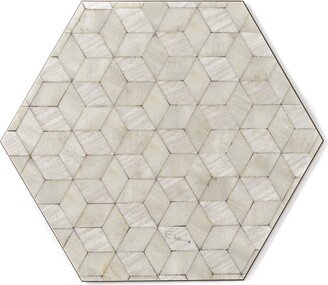 E. Inder Designs Four Small Placemats In Scandinavian Style Neutral Colours. Heat Resistant Melamine. Hexagonal. Each Set Tied With Ribbon For Gifting.