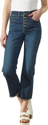 UpWest Womens All Day Cropped Kick Flare Jean