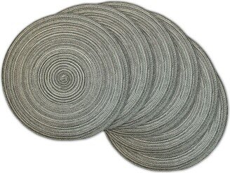 Variegated Round Polypropylene Woven Placemat, Set of 6