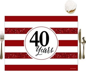 Big Dot Of Happiness We Still Do - 40th Wedding Anniversary - Party Table Decor Party Placemats 16 Ct