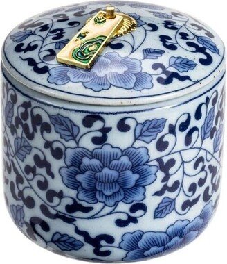 Oriarm Blue & White Porcelain Tea Canisters, Loose Leaf Jars For Storage
