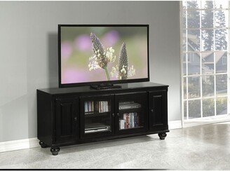 RASOO Transitional Style 58 TV Stand with 2 Glass Doors & 2 Wooden Doors, Classic TV Cabinet for Lounge Room, Living Room & Bedroom