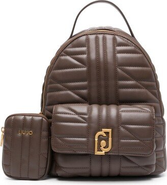 Matelassé-Effect Quilted Backpack