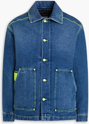 Neon-trimmed denim jacket