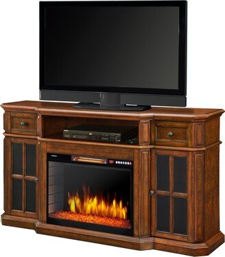 Muskoka Sinclair 60-in TV Stand Electric Fireplace w/LED Lights and Bluetooth in Aged Cherry - 60