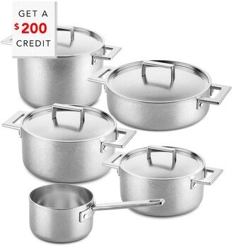 10Pc Attiva Stainless Steel Pewter Set With $200 Credit