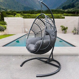 High Quality Outdoor Indoor PE Wicker Swing Egg Chair-AB