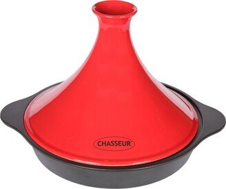 French Enameled Cast Iron 12 Tajine with Ceramic Cone Lid