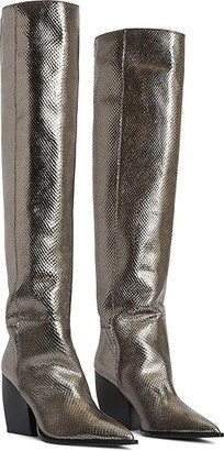 Reina Snake Boot (Gunmetal Grey) Women's Boots