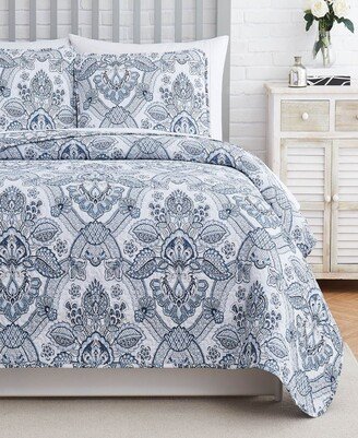 Enchantment Printed 3-Piece Quilt and Coordinating Sham Set, Queen