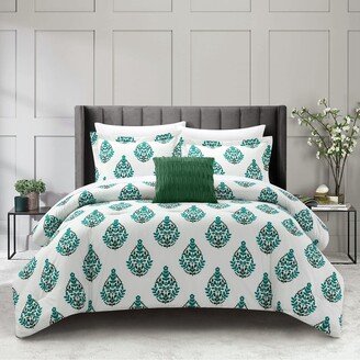 Chic Home Design Clarissa 8 Piece Comforter Set Floral Medallion Print Design Bed In A Bag Bedding