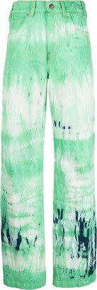 DARKPARK Tie-Dye Wide-Leg Jeans