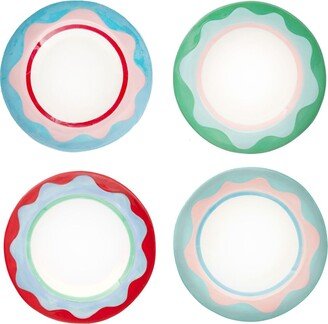 LAETITIA ROUGET Wavy ceramic dessert plate (set of 4)