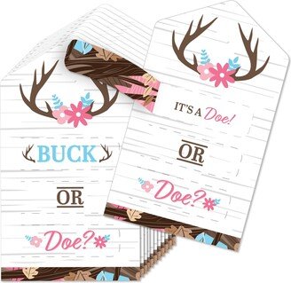 Big Dot Of Happiness Girl Buck or Doe - Party Game Cards - Hunting Gender Reveal Pull Tabs - 12 Ct