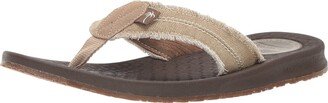 Men's Rag Time Canvas Frayed Flip Flop