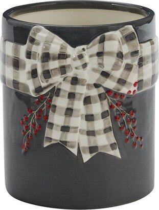 Park Designs Home For Christmas Utensil Crock - Black