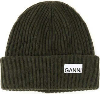 Logo Patch Oversized Beanie-AB